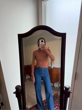 Free People Terracotta turtleneck